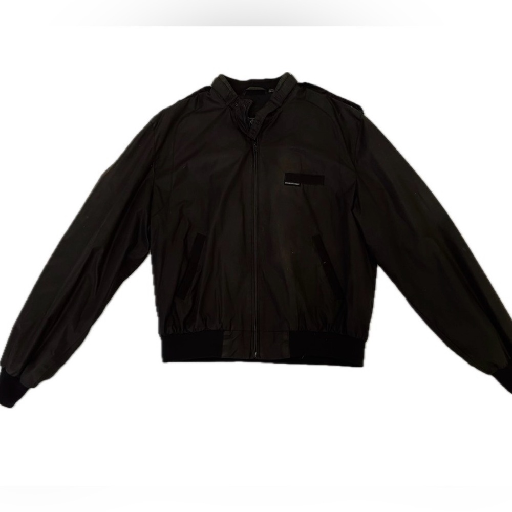 Classic Iconic Racer - Vintage Bomber Jacket - Black Grey - Men’s size 46L